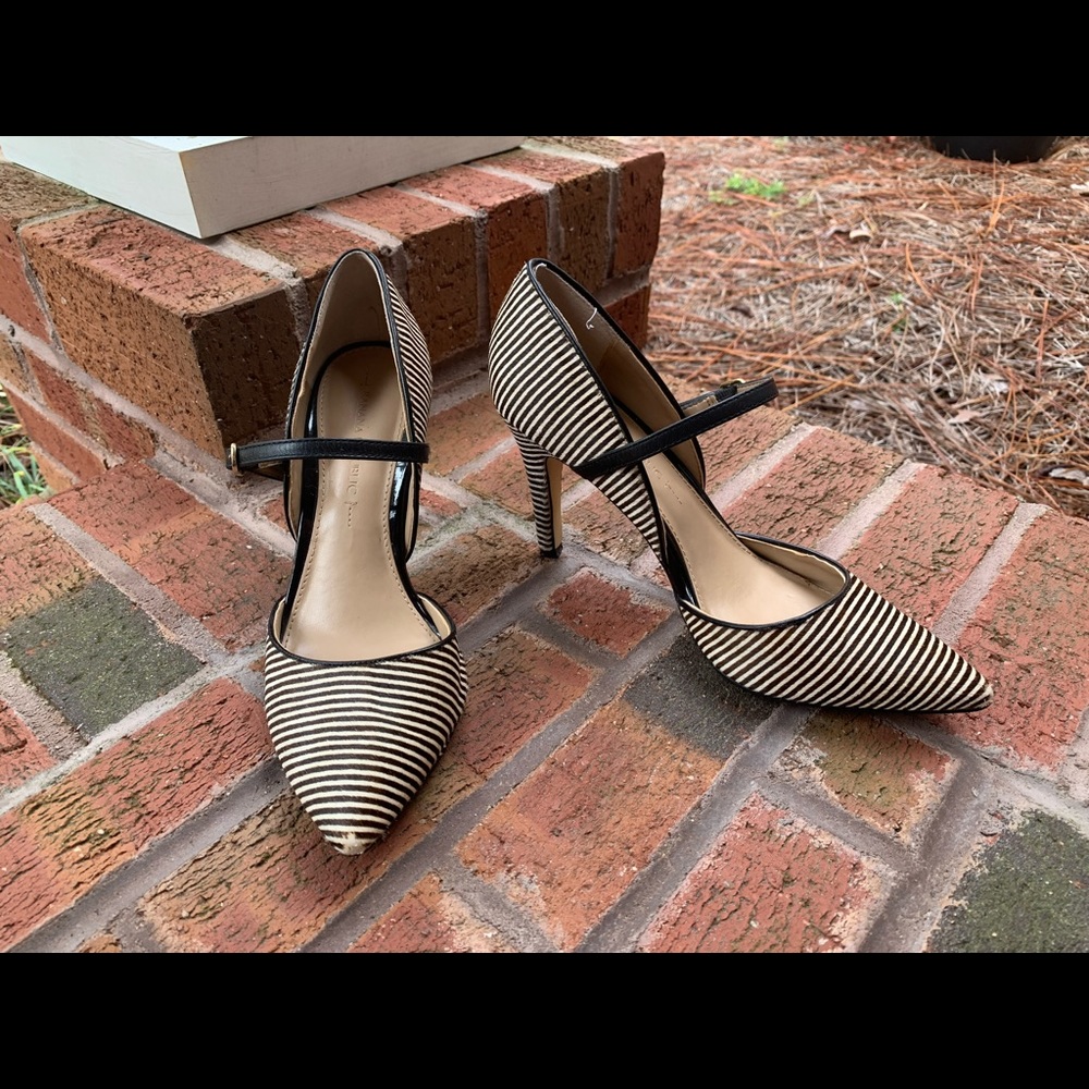 Zebra-Striped D’Orsay heels with strap, 7
